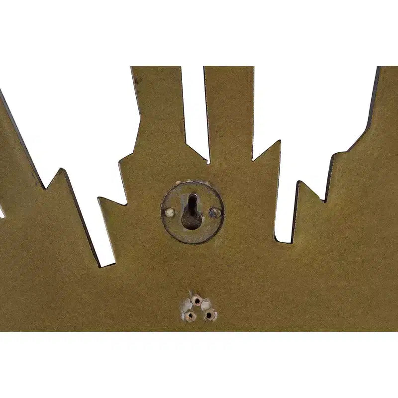 35.5" Round Sunburst Wall Mirror, Gold, 1-Person
