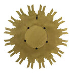 35.5" Round Sunburst Wall Mirror, Gold, 1-Person
