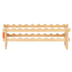 Natural Bamboo 2-Tier Wine Rack, 18-Bottle Countertop Storage