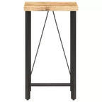 Brown Square Bar Table, Iron Frame, Seats 2
