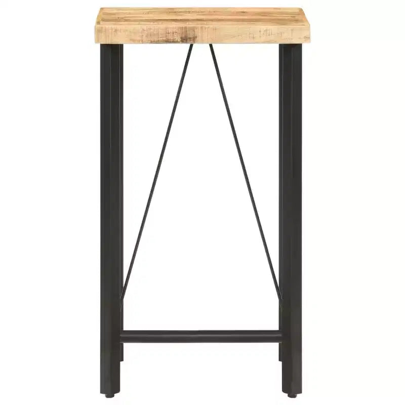 Brown Square Bar Table, Iron Frame, Seats 2