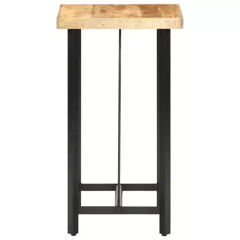 Brown Square Bar Table, Iron Frame, Seats 2