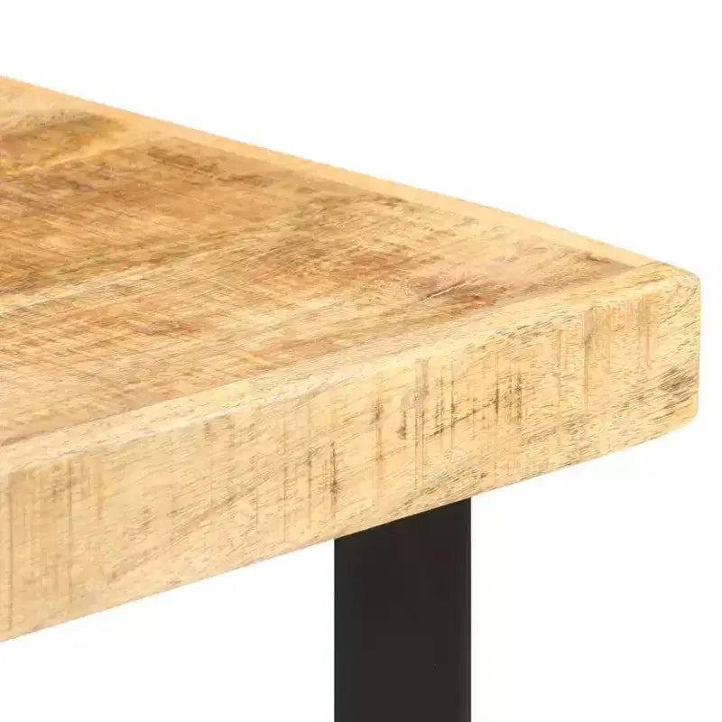 Brown Square Bar Table, Iron Frame, Seats 2