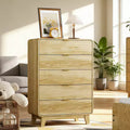 5-Drawer Chest of Drawers, Wood Look Bedroom Cabinet with Metal Handles & Anti-Tilt for Bedroom