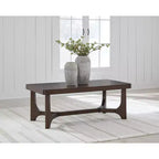 Signature Design by Ashley Korestone Rectangular Coffee Table, Dark Brown Wood