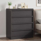 GustoWave Modern Bedside End Side Table, 4 Drawer Dresser for Bedroom, Living Room, Entryway, Black