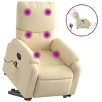 vidaXL Stand Up Massage Recliner Chair Light Gray