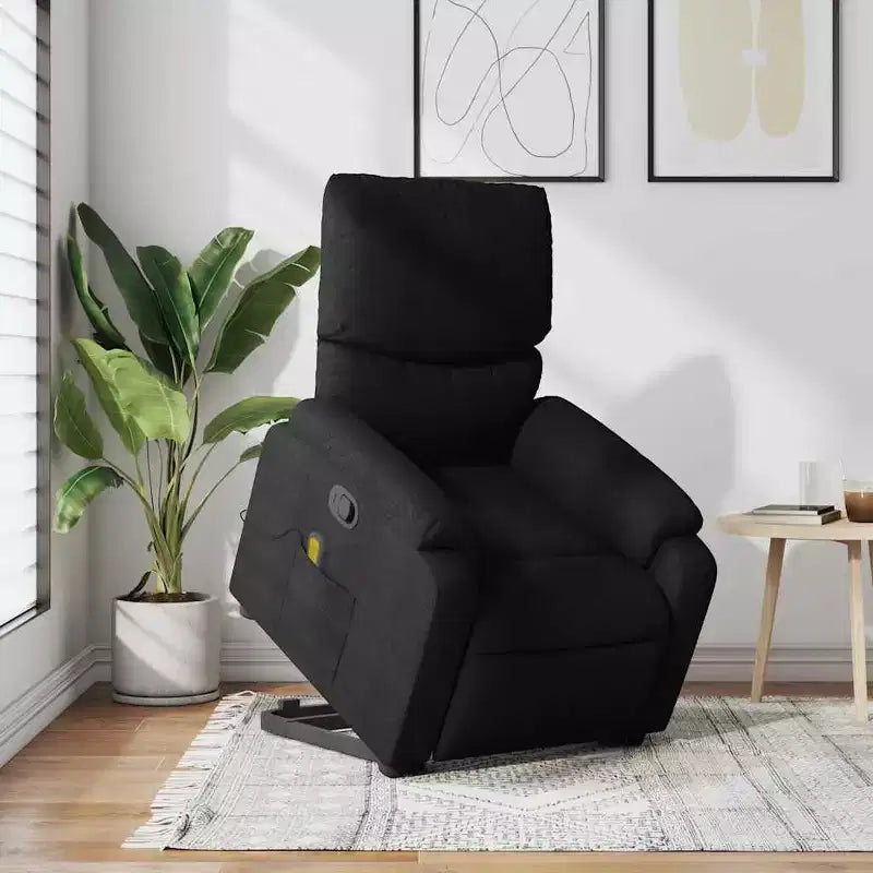 Light Gray / Manual Push Back Massage Recliner Chair – 1-Seater