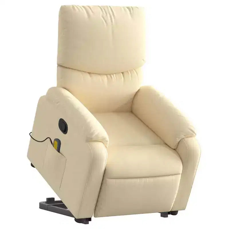 Light Gray / Manual Push Back Massage Recliner Chair – 1-Seater