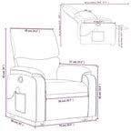 Light Gray / Manual Push Back Massage Recliner Chair – 1-Seater