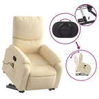 Light Gray / Manual Push Back Massage Recliner Chair – 1-Seater