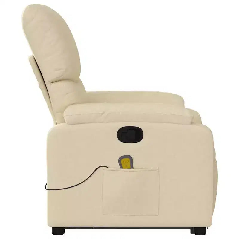 Light Gray / Manual Push Back Massage Recliner Chair – 1-Seater