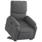 Light Gray / Manual Push Back Massage Recliner Chair – 1-Seater