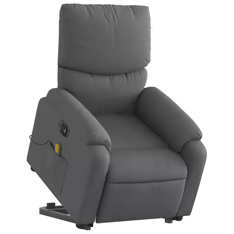 Light Gray / Manual Push Back Massage Recliner Chair – 1-Seater