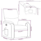 Light Gray / Manual Push Back Massage Recliner Chair – 1-Seater