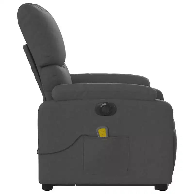 Light Gray / Manual Push Back Massage Recliner Chair – 1-Seater