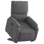 Light Gray / Manual Push Back Massage Recliner Chair – 1-Seater