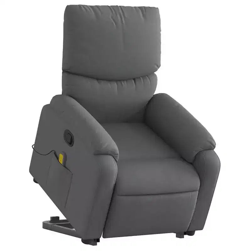 Light Gray / Manual Push Back Massage Recliner Chair – 1-Seater