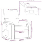 Light Gray / Manual Push Back Massage Recliner Chair – 1-Seater