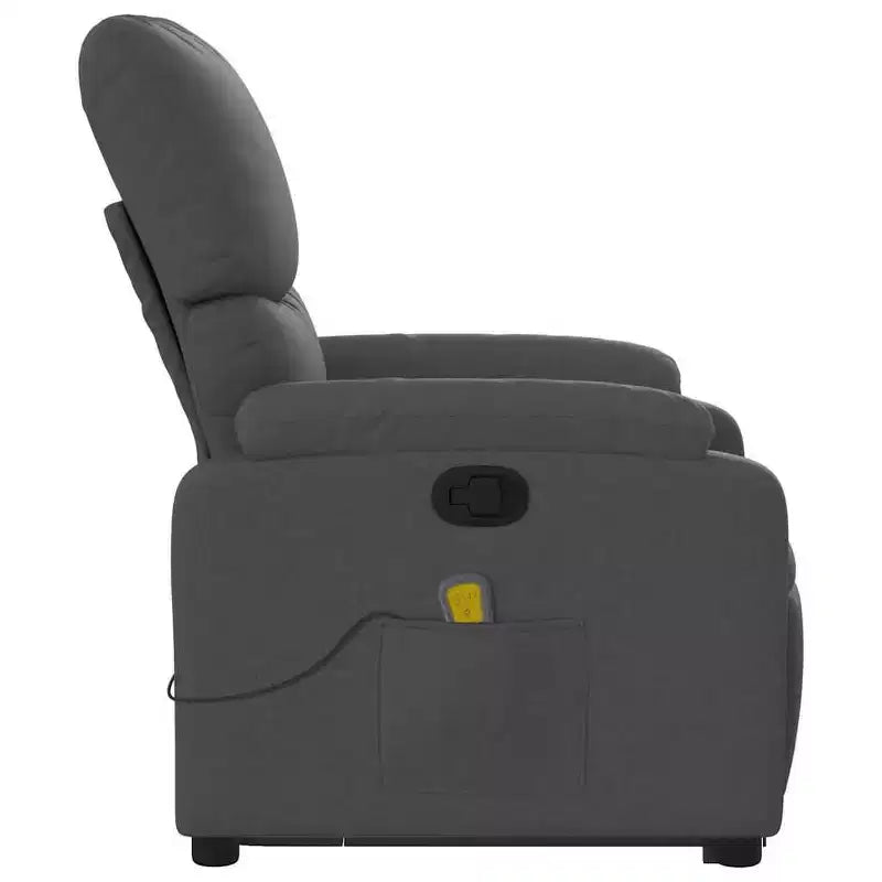 Light Gray / Manual Push Back Massage Recliner Chair – 1-Seater