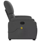 Light Gray / Manual Push Back Massage Recliner Chair – 1-Seater