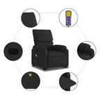 Light Gray / Manual Push Back Massage Recliner Chair – 1-Seater