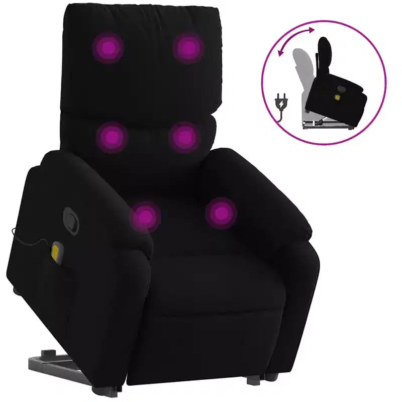 Light Gray / Manual Push Back Massage Recliner Chair – 1-Seater