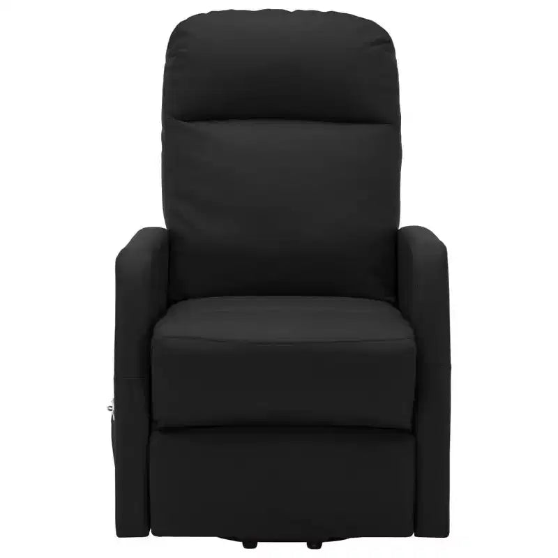 Black Faux Leather Stand-Up Massage Chair, Single Seat