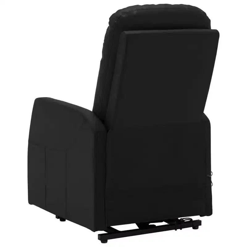 Black Faux Leather Stand-Up Massage Chair, Single Seat