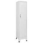 vidaXL Locker Grey Steel Large Locker Cabinet Rectangular Industrial
