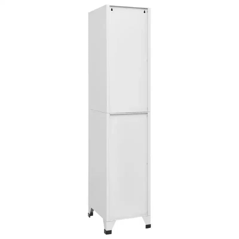 Grey Steel Single-Door Locker Cabinet, 1-Person, Industrial Style