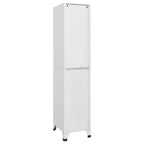 Grey Steel Single-Door Locker Cabinet, 1-Person, Industrial Style