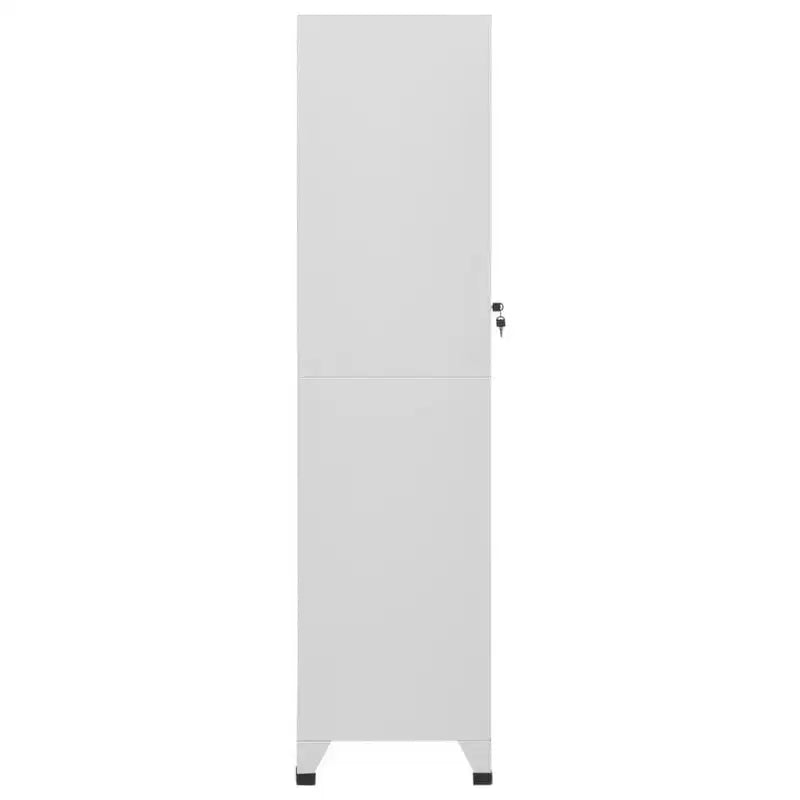Grey Steel Single-Door Locker Cabinet, 1-Person, Industrial Style