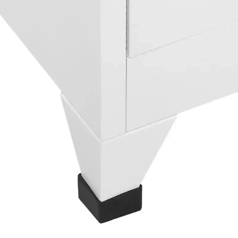 Grey Steel Single-Door Locker Cabinet, 1-Person, Industrial Style