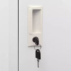 Grey Steel Single-Door Locker Cabinet, 1-Person, Industrial Style