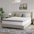 White Knit Medium Firm Gel Memory Hybrid Mattress, Twin/Full/Queen/King, 1–2 Person