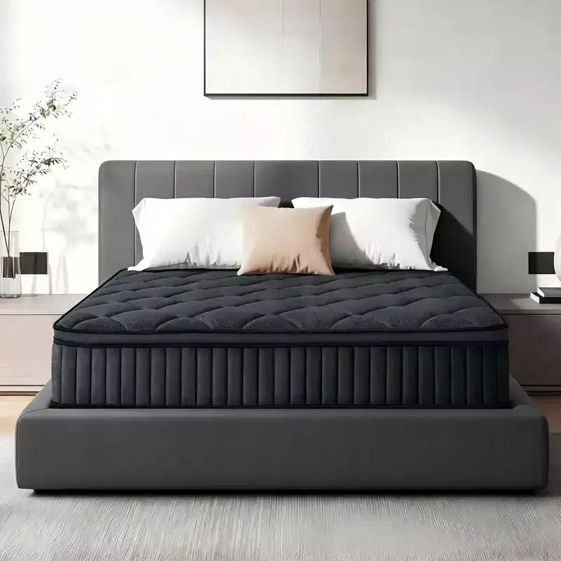 Dyonery Mattress Hybrid Memory Foam Mattress,Medium Firm Support,Individual Pocket Springs,Back Pain Relief,CertiPUR-US Certified,White