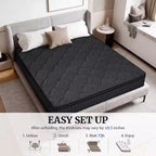 White Hybrid Mattress, Medium Firm, 8" Thick, For 2 People