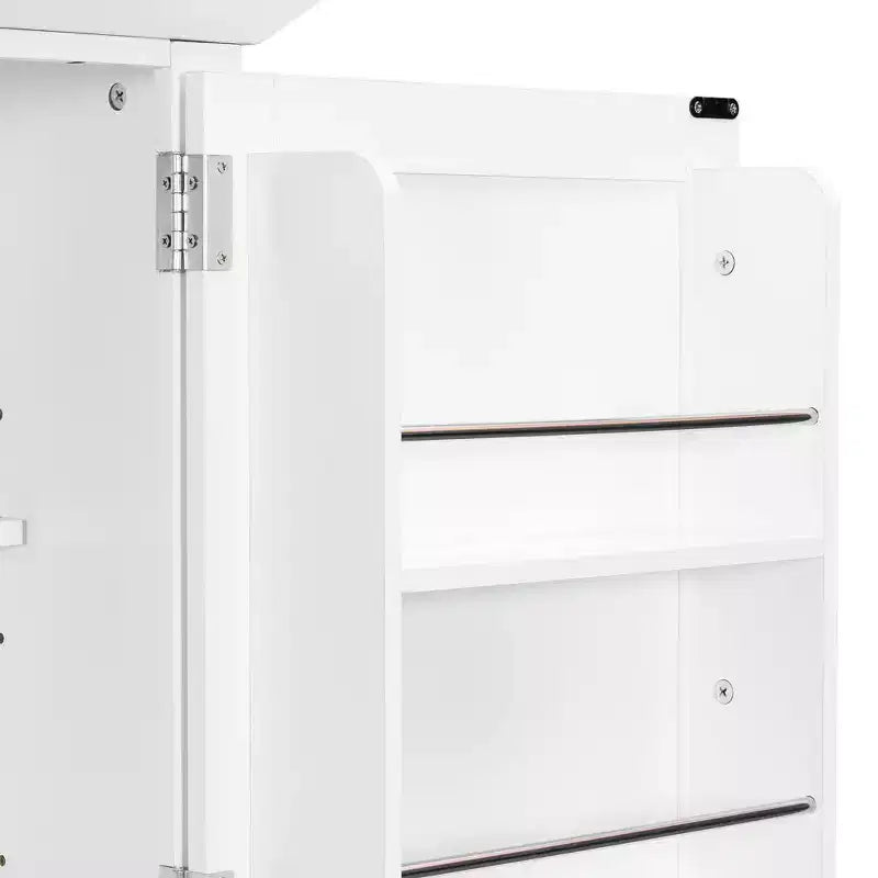 Blue/White 2-Door Freestanding Pantry Cabinet with Drawers & Adjustable Shelves, 1-Person Assembly