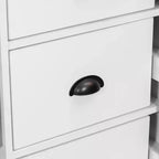 Blue/White 2-Door Freestanding Pantry Cabinet with Drawers & Adjustable Shelves, 1-Person Assembly