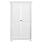 Blue/White 2-Door Freestanding Pantry Cabinet with Drawers & Adjustable Shelves, 1-Person Assembly