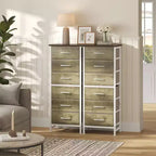 Faux Oak 6-Drawer Narrow Storage Tower, 1-Person Use