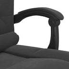 Black Velvet Massage Office Chair, Steel Frame, 1-Person