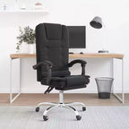Black Velvet Massage Office Chair, Steel Frame, 1-Person