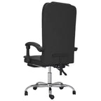 Black Velvet Massage Office Chair, Steel Frame, 1-Person