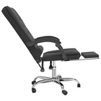 Black Velvet Massage Office Chair, Steel Frame, 1-Person