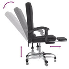 Black Velvet Massage Office Chair, Steel Frame, 1-Person