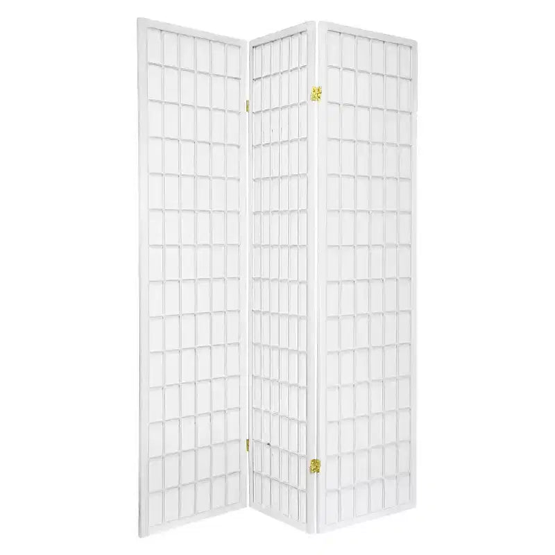 6 ft. Tall Window Pane Shoji Screen 3 Panels - Oriental Furniture