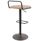 Antique/Camel Adjustable Bar Stool, Set of 2