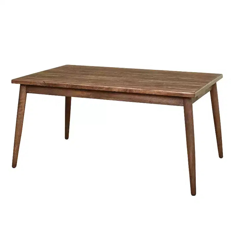 Buylateral Element Mid Century Modern Rectangular Dining Table Walnut: Mid-Century Modern, Seats 6, Rubberwood Legs